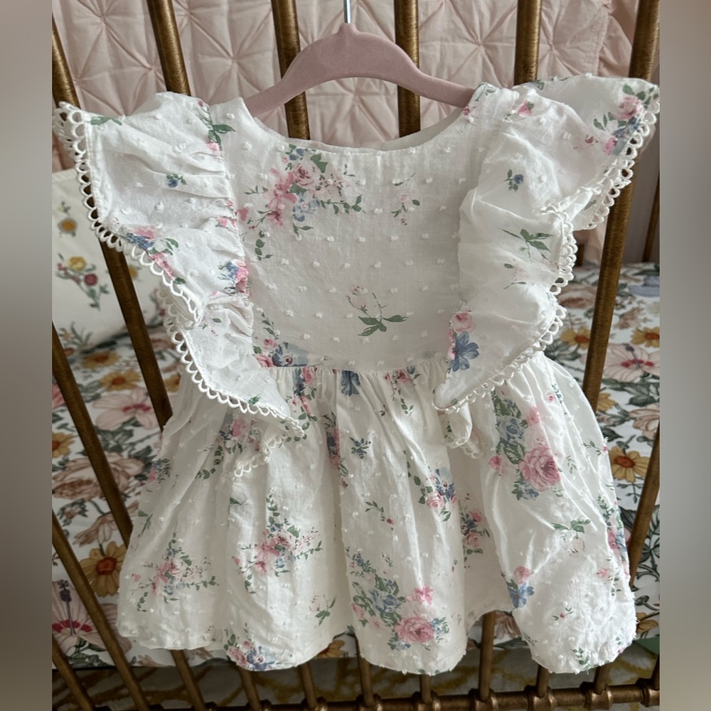 White Floral Baby Dress